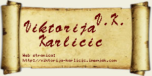 Viktorija Karličić vizit kartica
